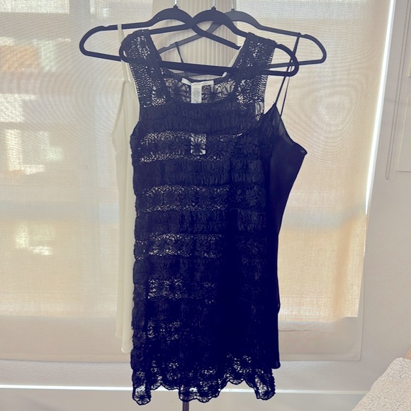 Diane Von Furstenberg NWT Crochet Flower Unique Sheer Dress with 2 Free Slips - Picture 3 of 17